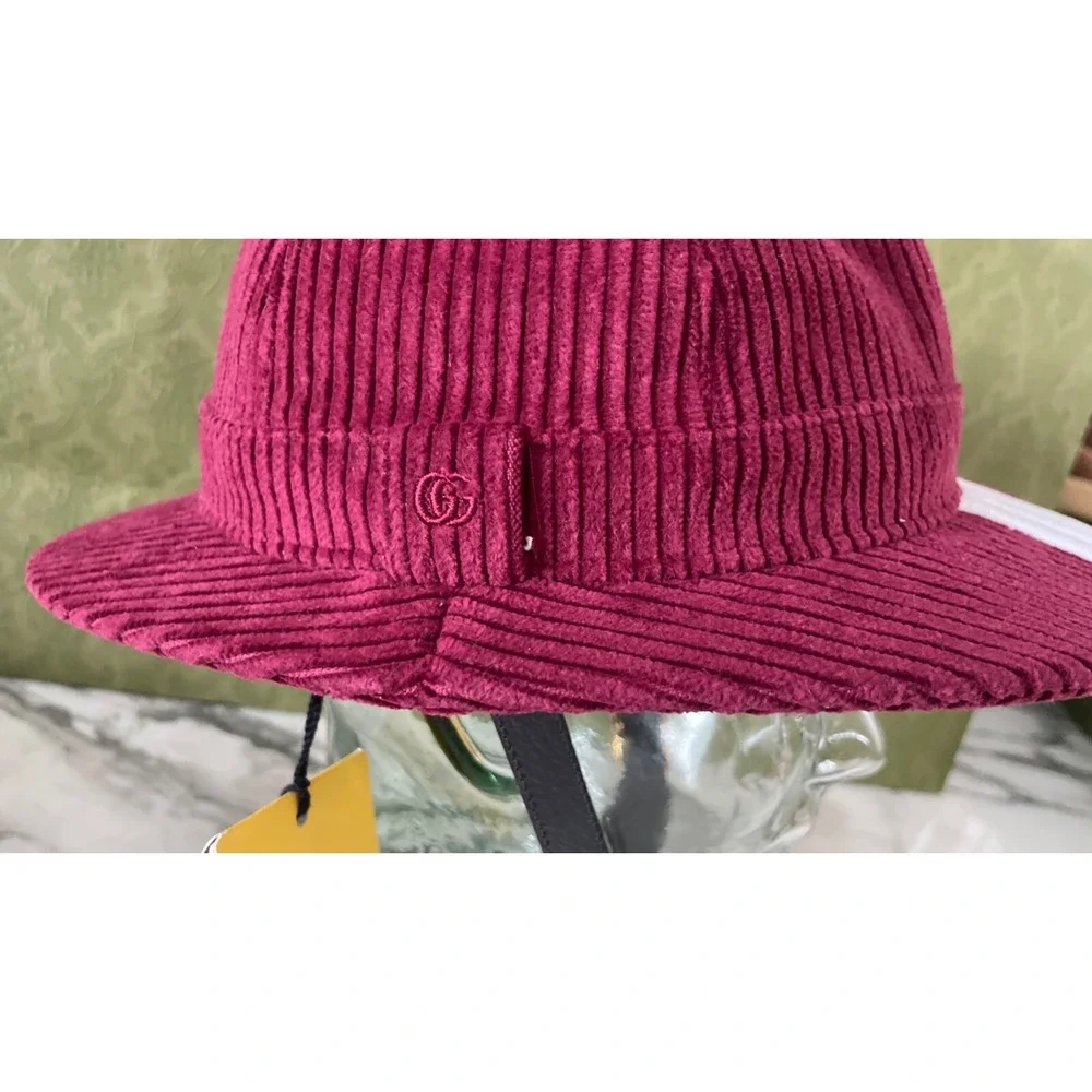 Gucci + Adidas GG Foldable Corduroy Golf Hat 'red'